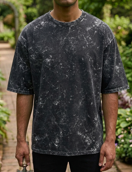 Black | UNISEX Acid Washed Oversized T-Shirt | FASHION DRUGS 69