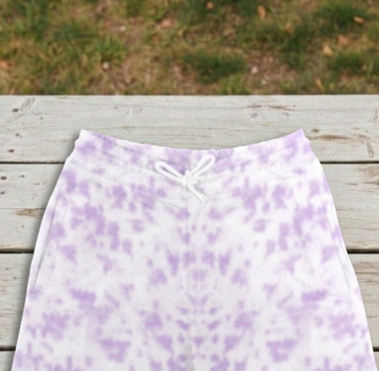 White Lavender | UNISEX Tie Dye Shorts | FASHION DRUGS 69
