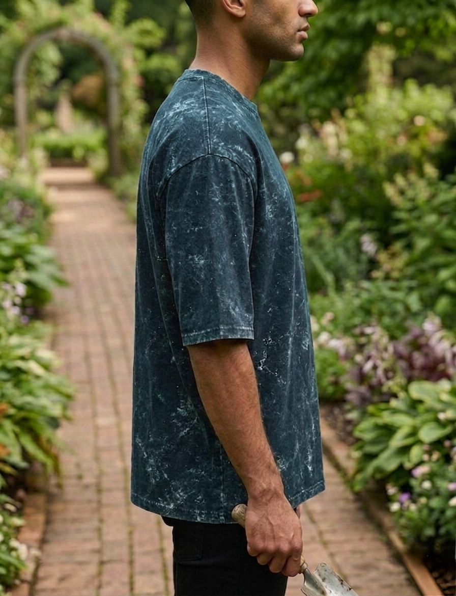 Navi Blue | UNISEX Acid Washed Oversized T-Shirt | FASHION DRUGS 69