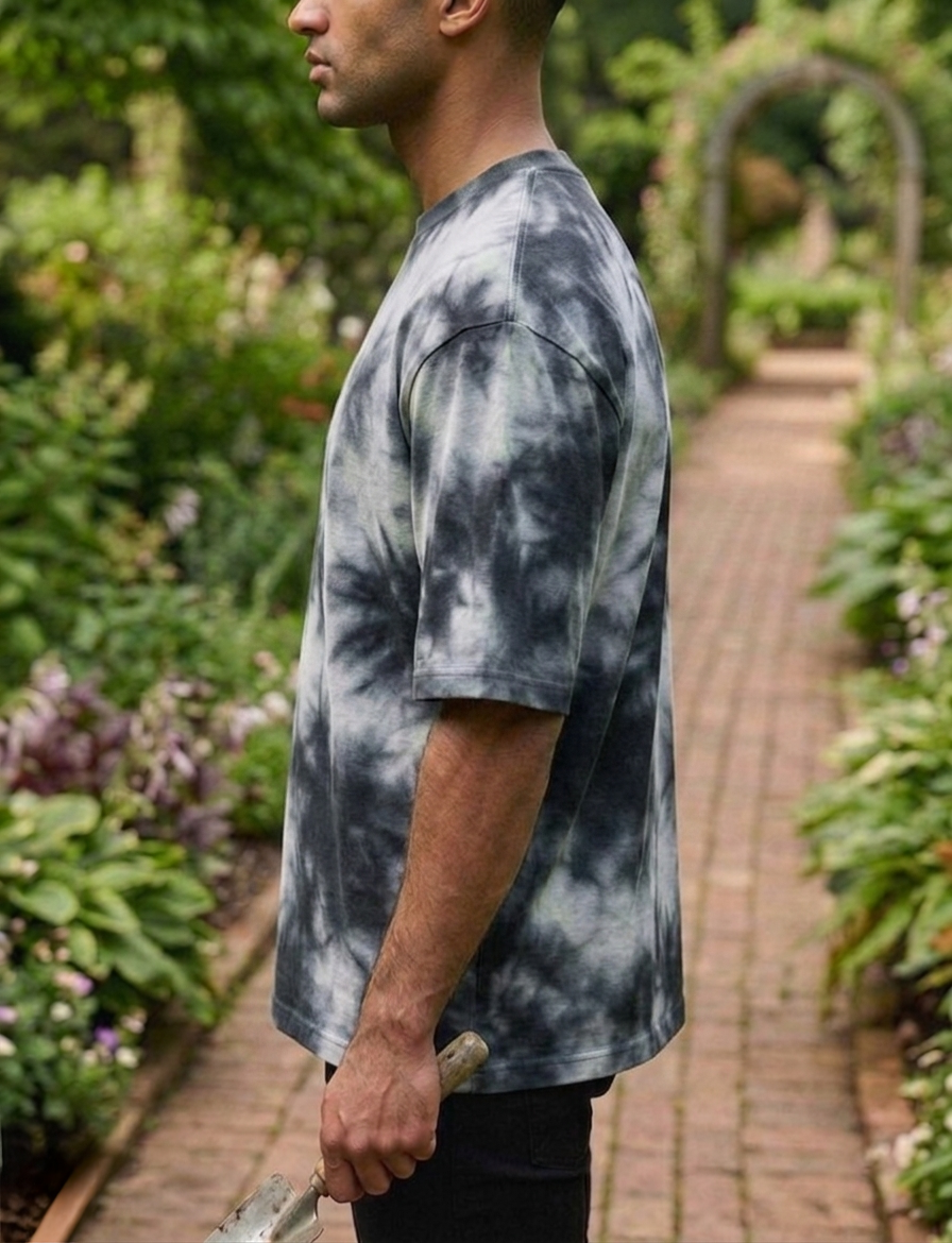 White And Black | UNISEX Tie Dye Oversized T-Shirt | FASHION DRUGS 69