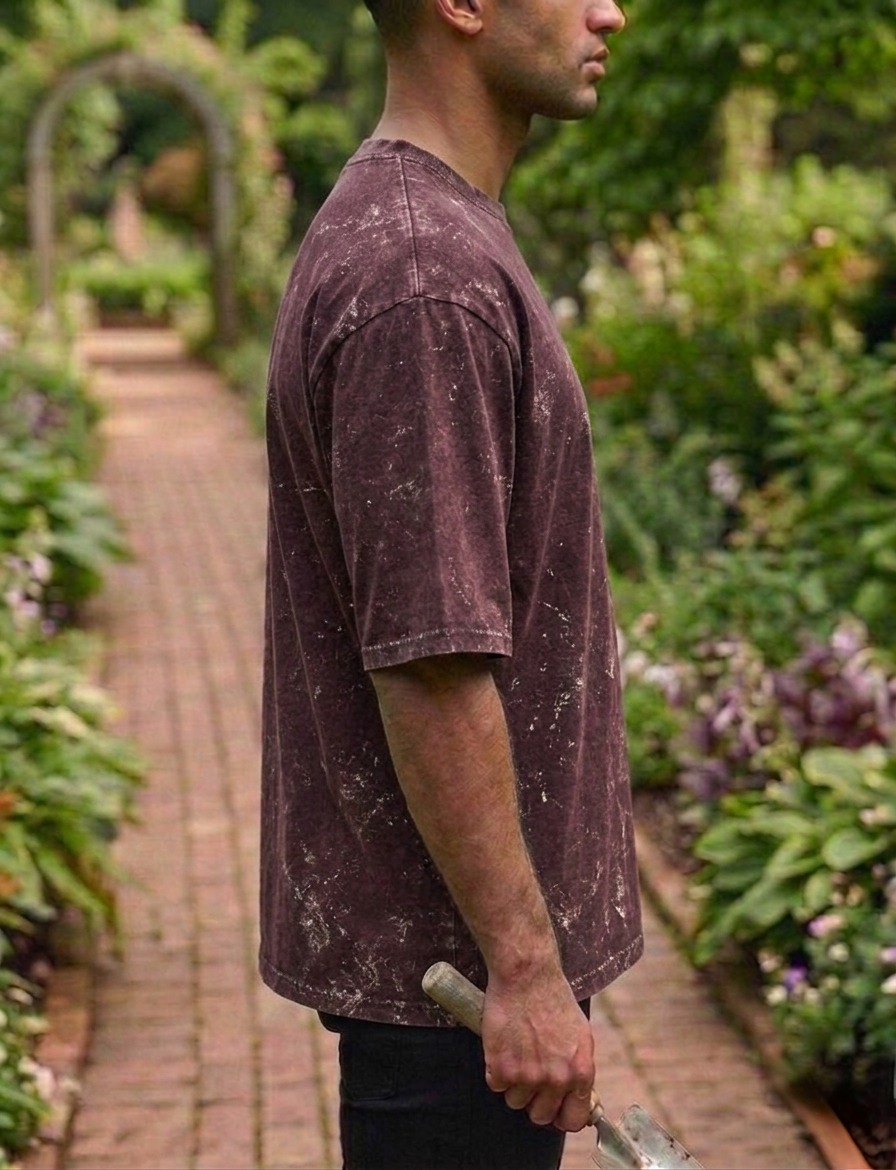 Maroon | UNISEX Acid Washed Oversized T-Shirt | FASHION DRUGS 69