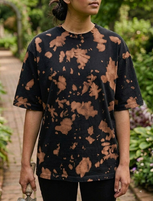 Brown Black | UNISEX Tie Dye Oversized T-Shirt | FASHION DRUGS 69