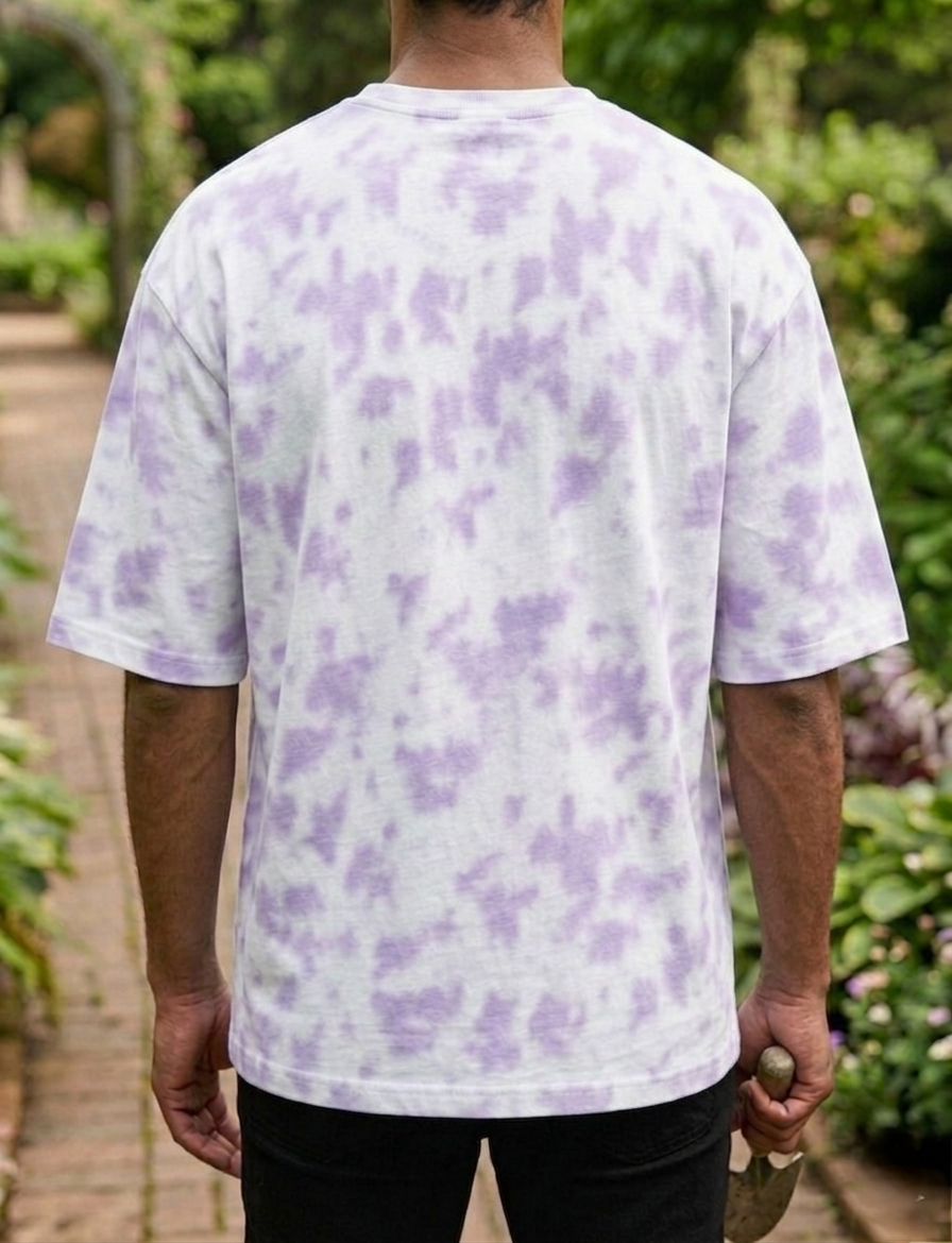White Lavender | UNISEX Tie Dye Oversized T-Shirt | FASHION DRUGS 69
