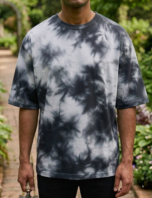 White And Black | UNISEX Tie Dye Oversized T-Shirt | FASHION DRUGS 69