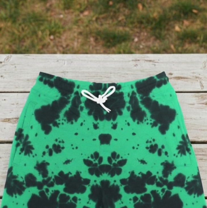 Green Black | UNISEX Tie Dye Shorts | FASHION DRUGS 69