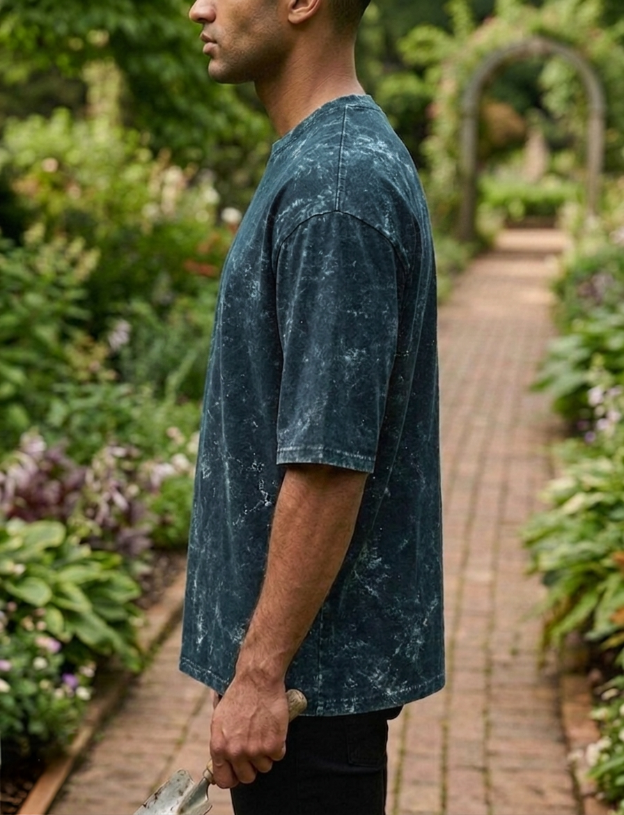 Navi Blue | UNISEX Acid Washed Oversized T-Shirt | FASHION DRUGS 69