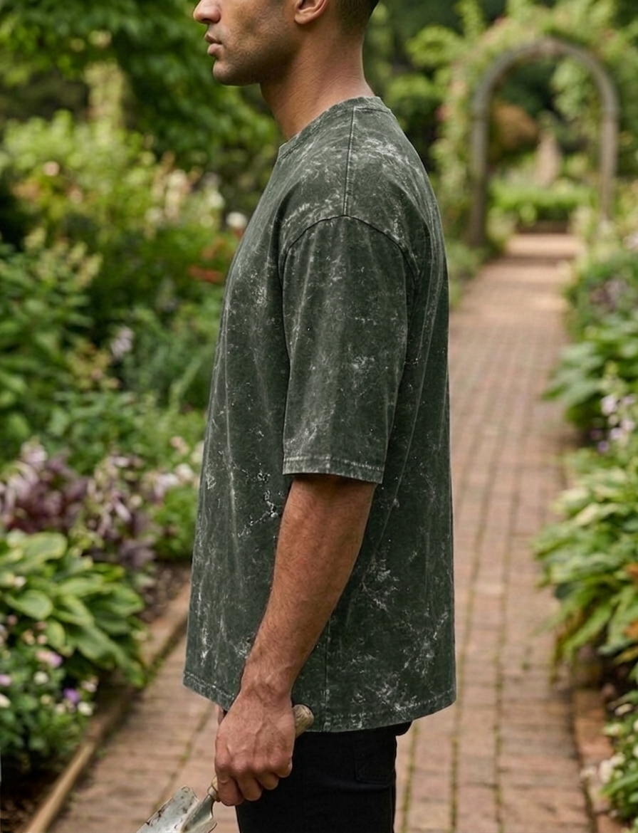 Olive Green | UNISEX Acid Washed Oversized T-Shirt | FASHION DRUGS 69