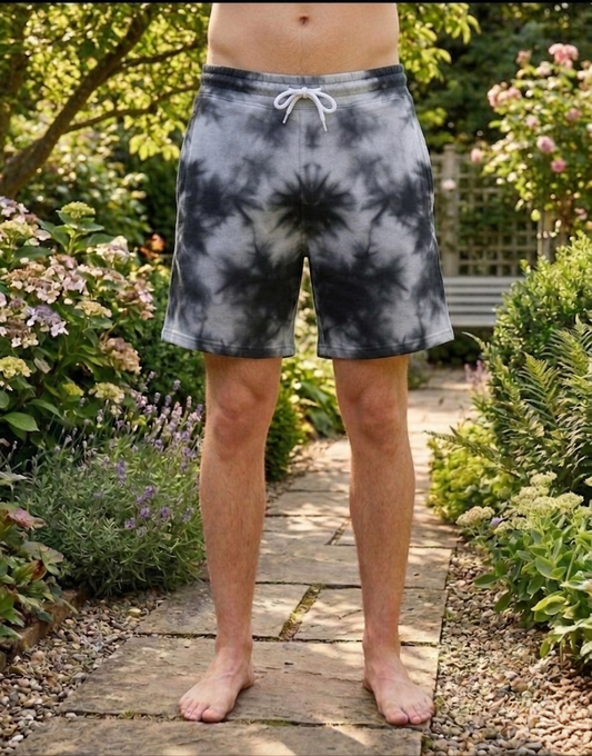 White Black | UNISEX Tie Dye Shorts | FASHION DRUGS 69