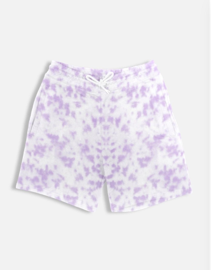 White Lavender | UNISEX Tie Dye Shorts | FASHION DRUGS 69