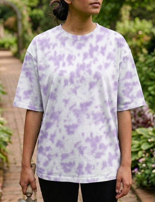 White Lavender | UNISEX Tie Dye Oversized T-Shirt | FASHION DRUGS 69