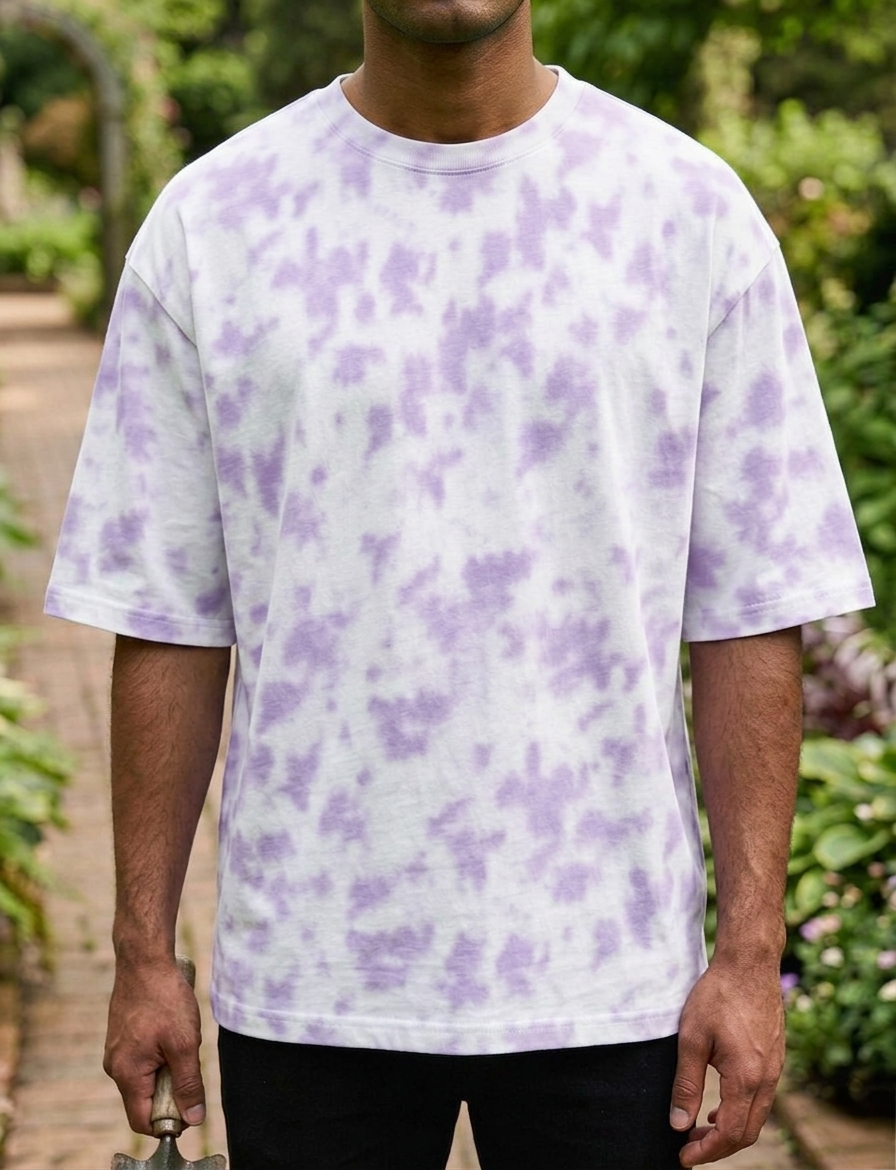 White Lavender | UNISEX Tie Dye Oversized T-Shirt | FASHION DRUGS 69