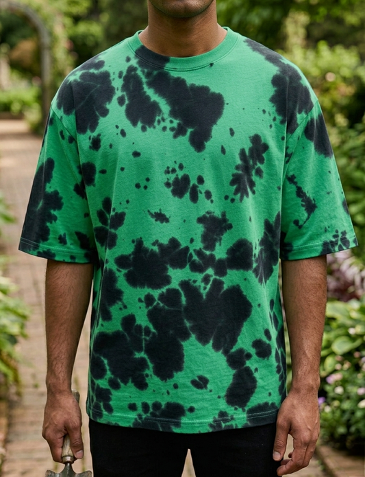 Green Black | UNISEX Tie Dye Oversized T-Shirt | FASHION DRUGS 69