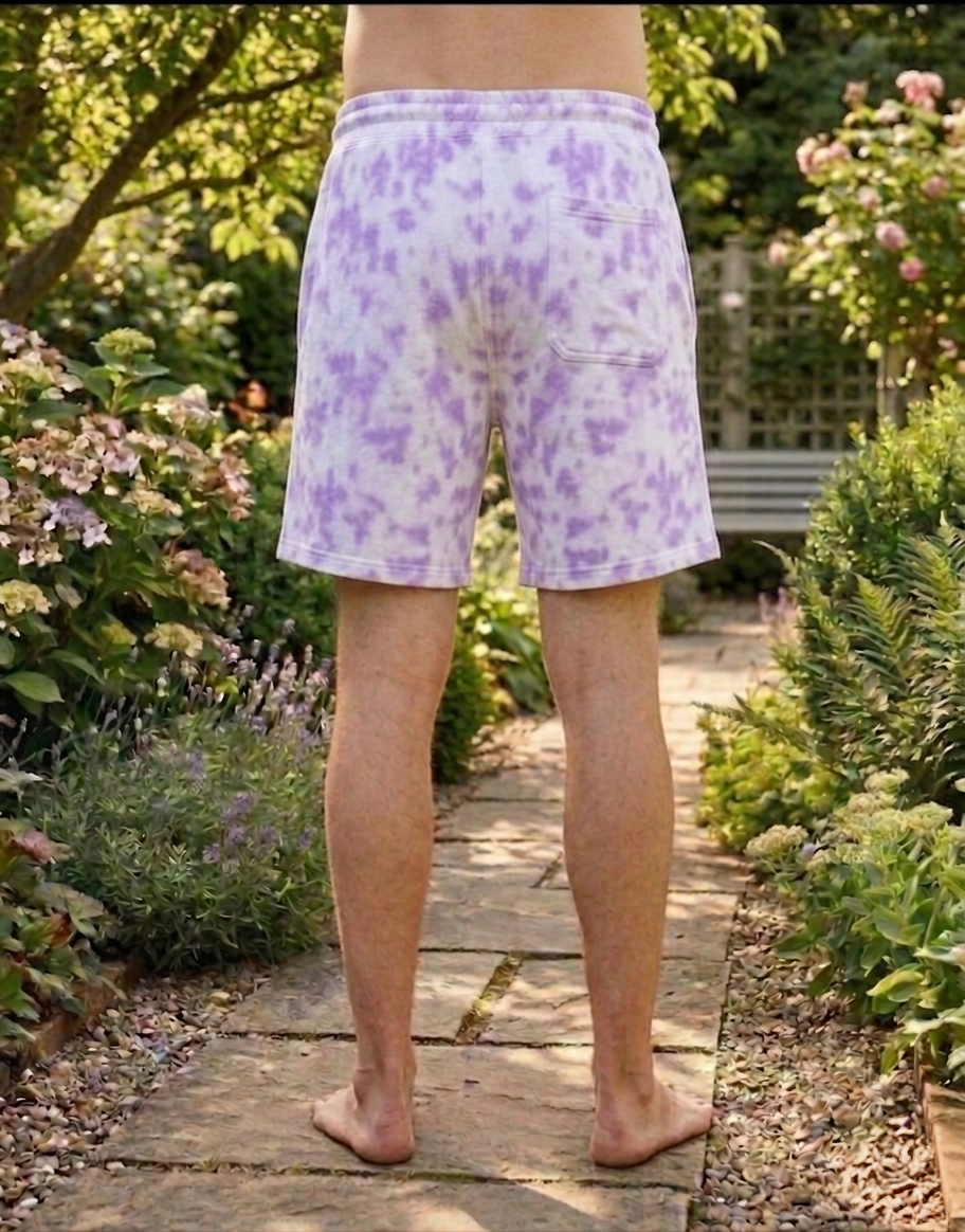 White Lavender | UNISEX Tie Dye Shorts | FASHION DRUGS 69