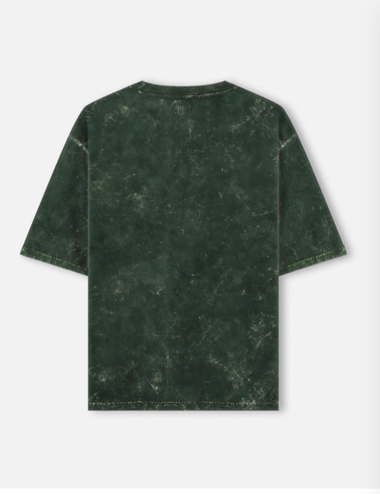 Bottle Green | UNISEX Acid Washed Oversized T-Shirt | FASHION DRUGS 69