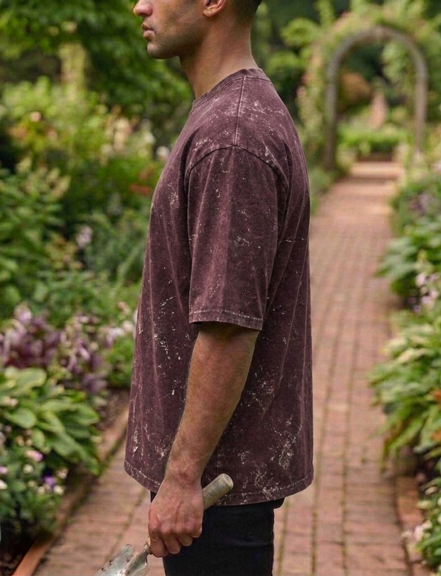 Maroon | UNISEX Acid Washed Oversized T-Shirt | FASHION DRUGS 69