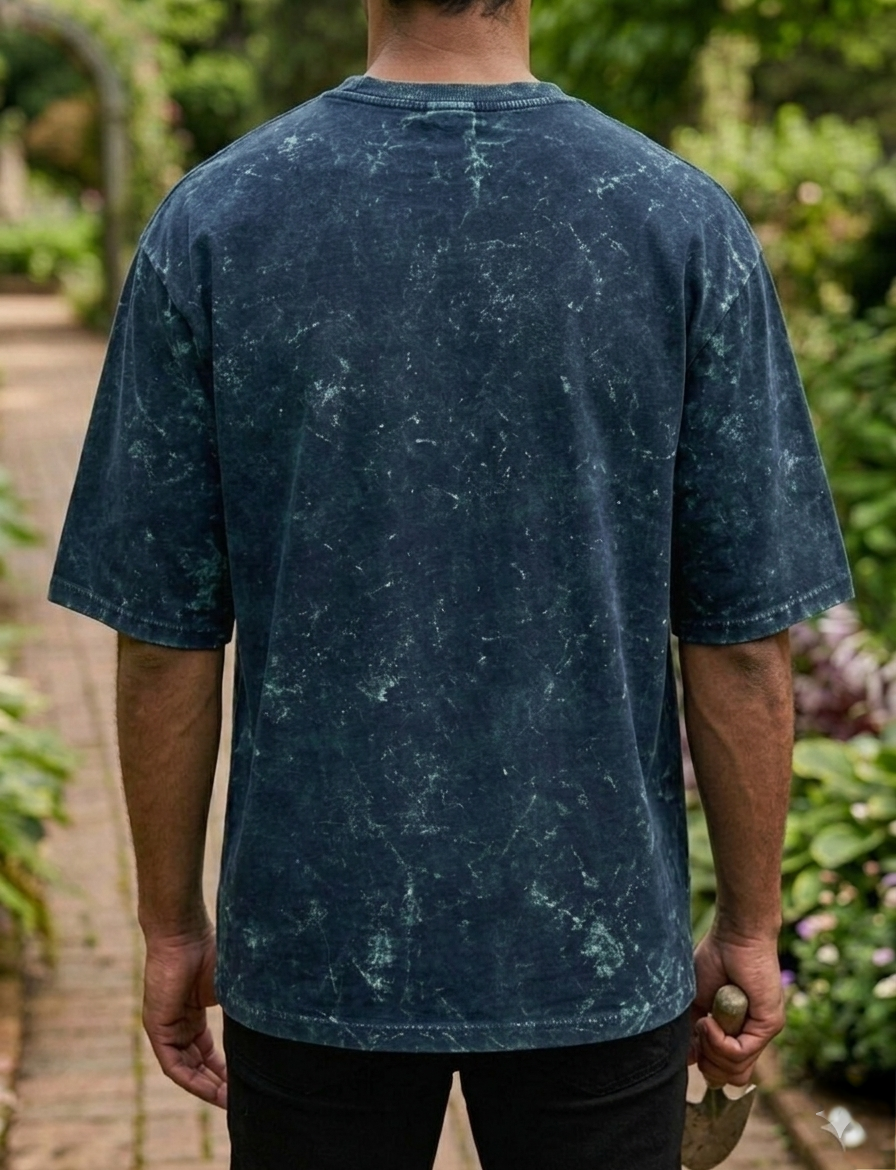 Navi Blue | UNISEX Acid Washed Oversized T-Shirt | FASHION DRUGS 69