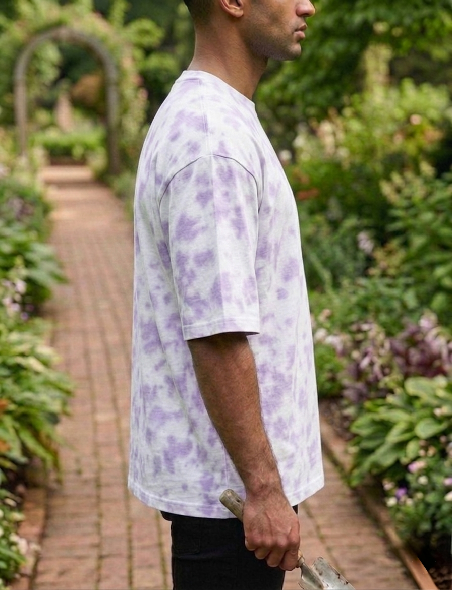 White Lavender | UNISEX Tie Dye Oversized T-Shirt | FASHION DRUGS 69