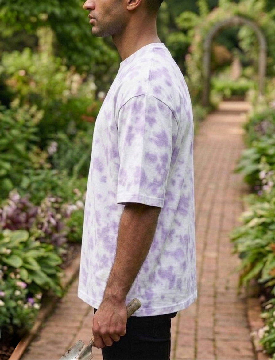 White Lavender | UNISEX Tie Dye Oversized T-Shirt | FASHION DRUGS 69