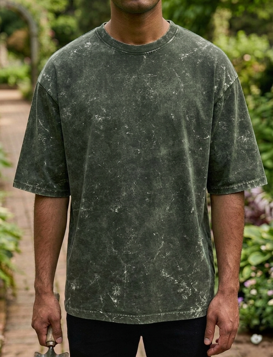 Olive Green | UNISEX Acid Washed Oversized T-Shirt | FASHION DRUGS 69
