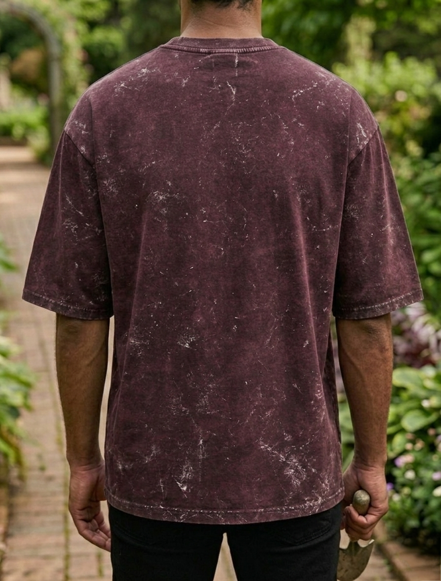 Maroon | UNISEX Acid Washed Oversized T-Shirt | FASHION DRUGS 69