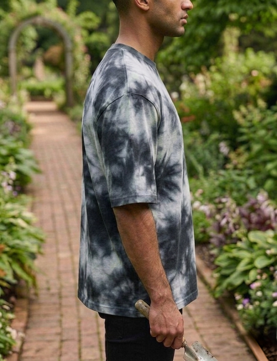 White And Black | UNISEX Tie Dye Oversized T-Shirt | FASHION DRUGS 69