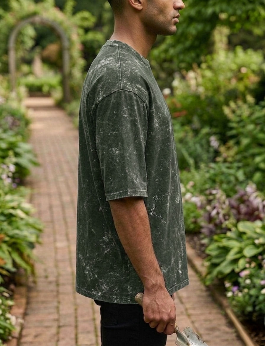 Olive Green | UNISEX Acid Washed Oversized T-Shirt | FASHION DRUGS 69